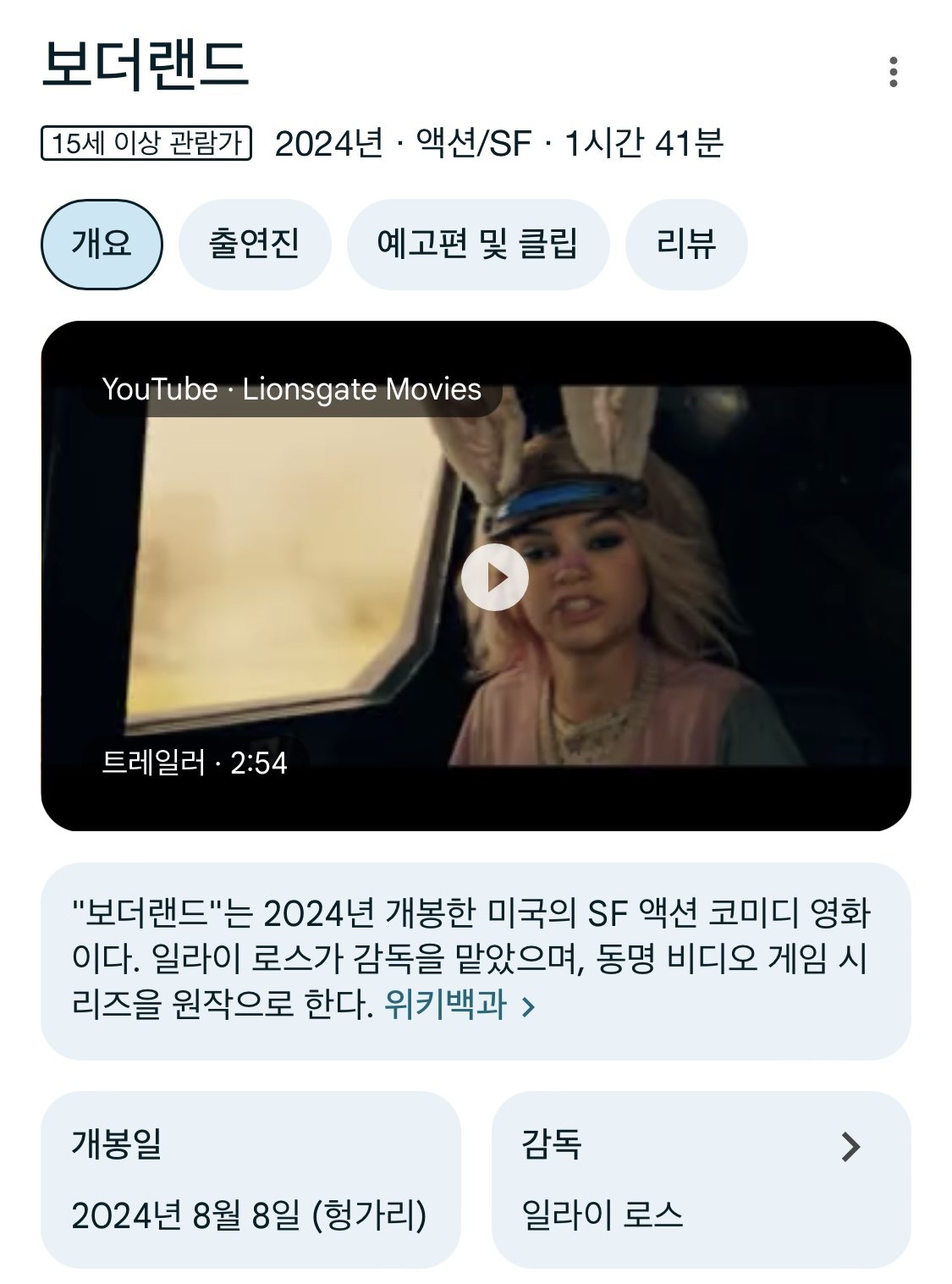 영화 보더랜드는 리뷰가 더 재밌음