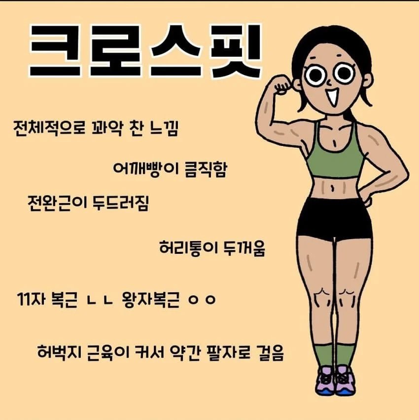 운동하는 여자들 몸매 특징