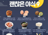 밤에 먹어도 괜찮다는 야식 9개