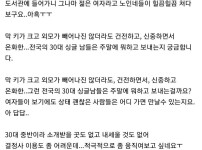 30대 남자는 주말에 뭐하는지 궁금한 여자