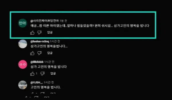 김새론 유튜브 댓글 레전드