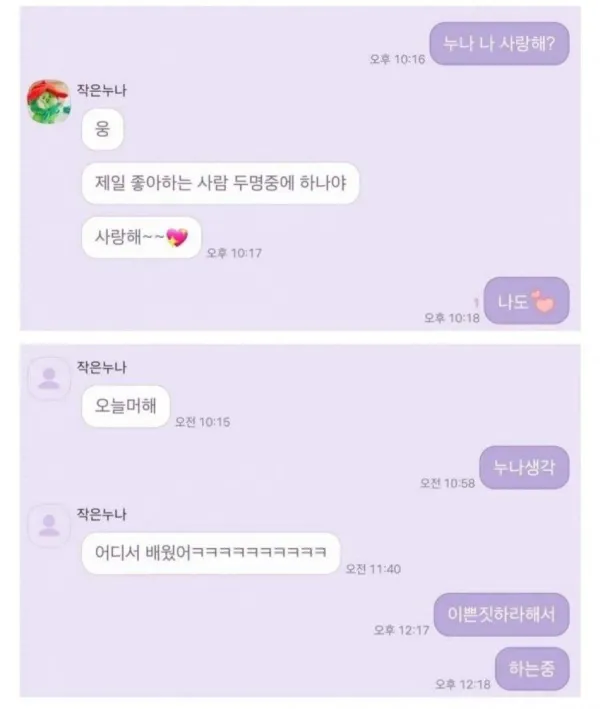 친누나한테 사랑한다 해봄.jpg