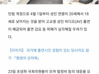 성인 연령 기준이 낮아진 일본에 가장 먼저 나온 문제.