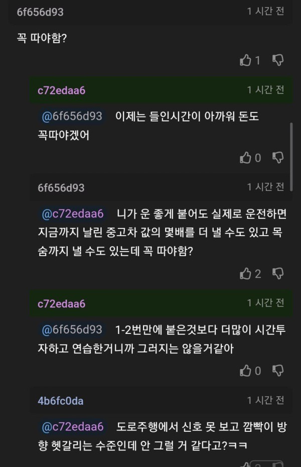 이번에는 면허시험 붙고 싶다는 사람+후기