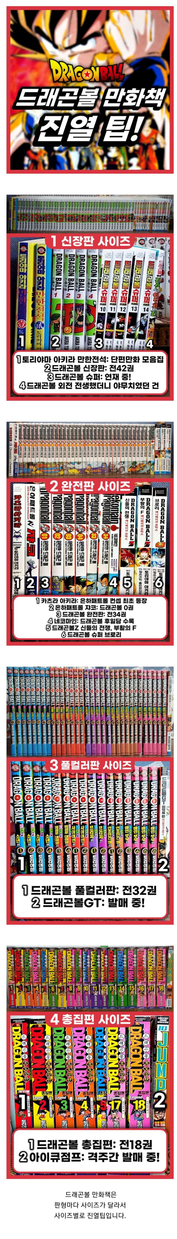 드래곤볼 만화책 진열팁