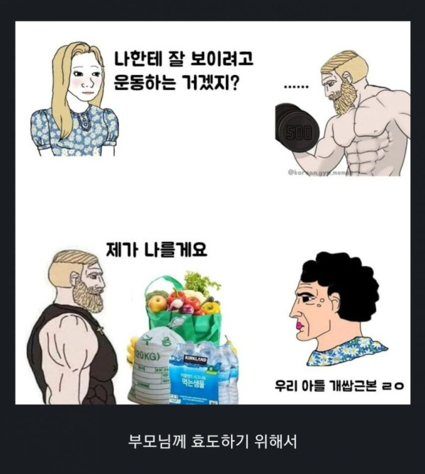 남자가 운동하는 이유