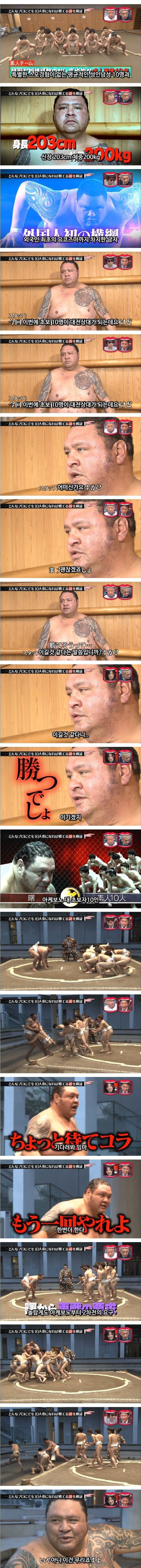 일본 최강의 스모 선수의 피지컬 수준