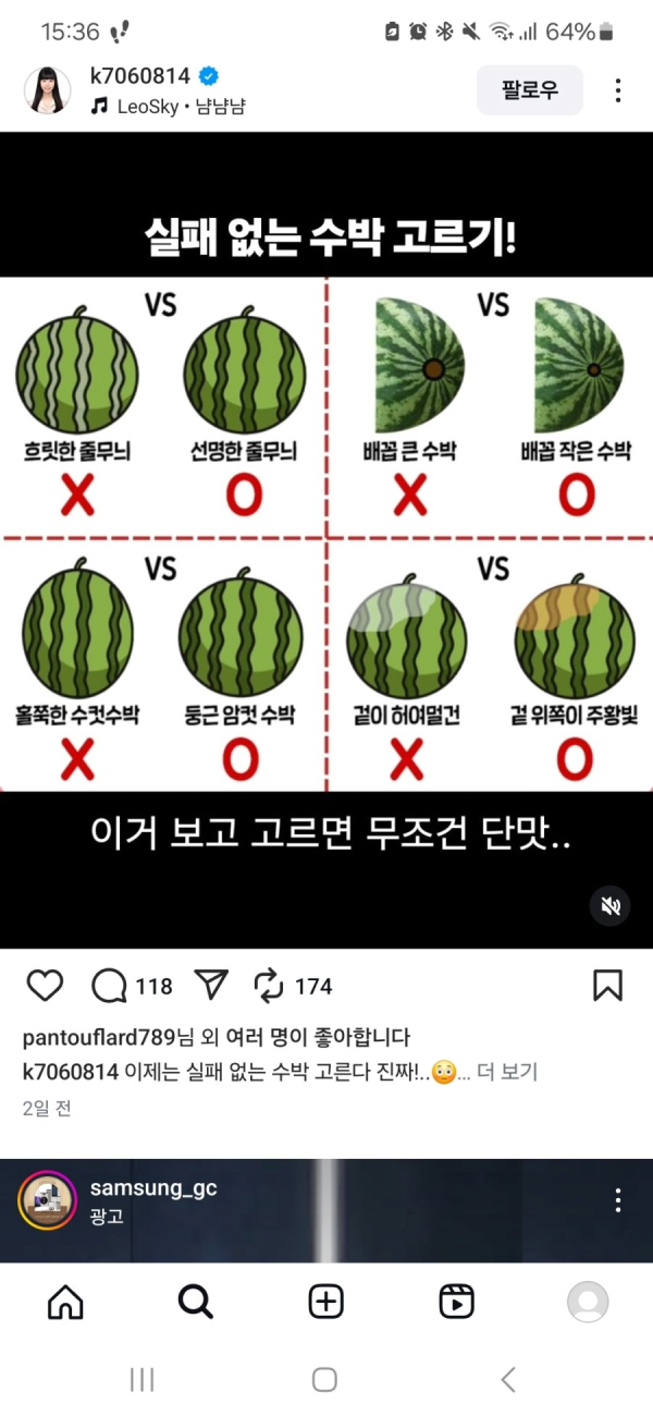 수박 잘 고르는 방법