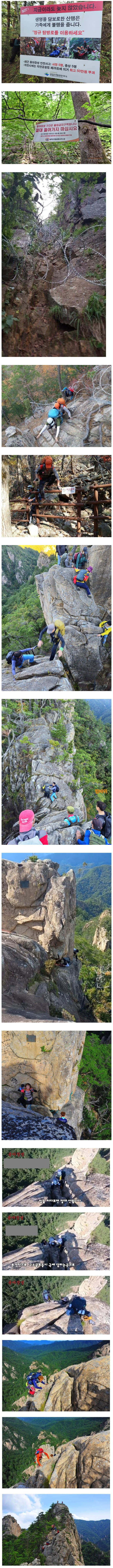 설악산 등산객 근황 ㄷㄷㄷ