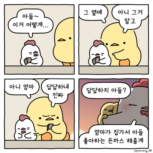 아들이 엄마 답답해하는 만화