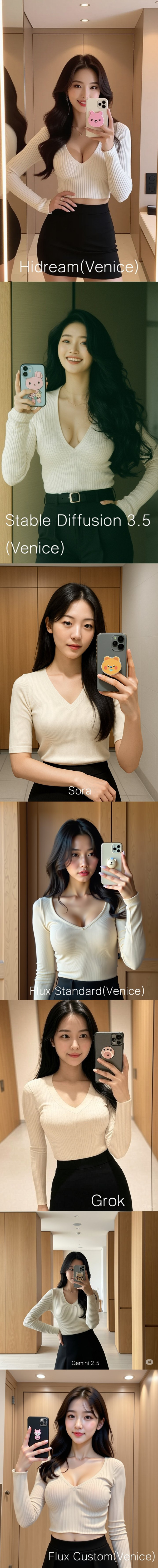 AI 모델별 실사 모음