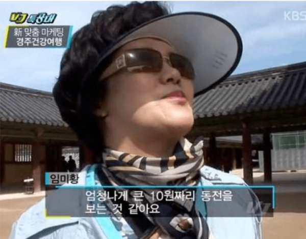 다보탑을 본 아주머니 반응