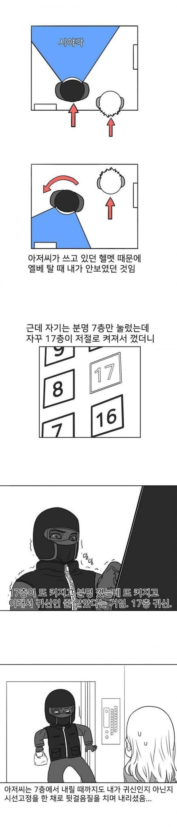 엘레베이터에서 배달원과 단 둘만 있게 된 여성