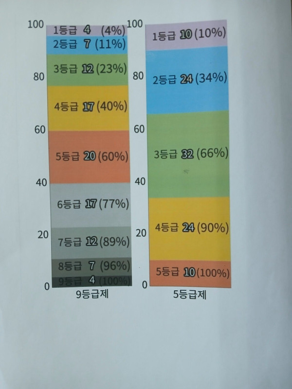 현재 시행 중인 5등급제