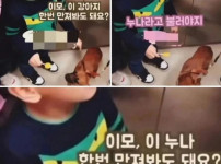 이모, 이 누나 만져도 돼요?