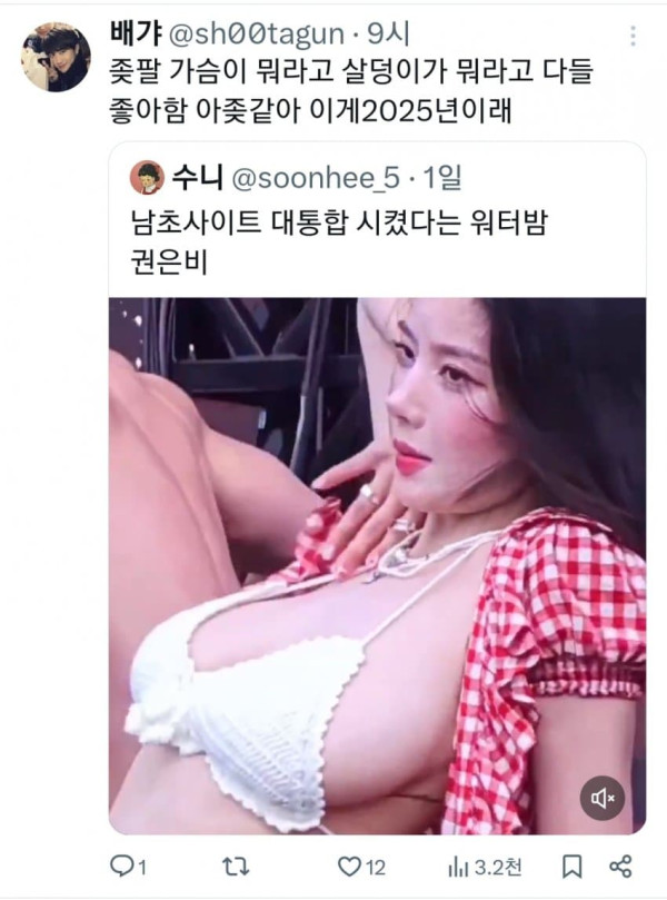 워터밤 권은비....트위터 반응.....