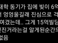 빚이 6억이라고 운다는 신입생 동기