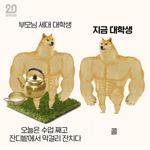 예전 대학생 vs 요즘 대학생
