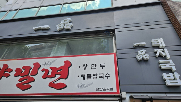 부산 출장 복귀 전 만두 맛집에서 밀면과 왕만두