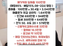 메가커피 사장님 한달 순수익