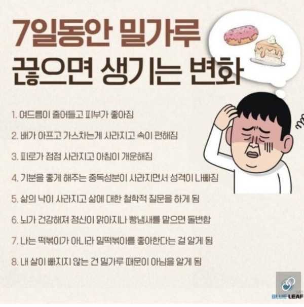 7일동안 밀가루를 끊으면 생기는변화