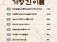 우리나라 긴 이름 순위