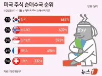 미국 주식 순매수국 1위 대한민국