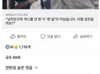 남자친구와 관계를 안 한 지 한 달이 됐습니다