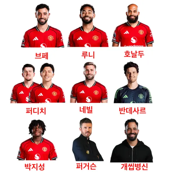 다시 지은 맨유 선수들 이름