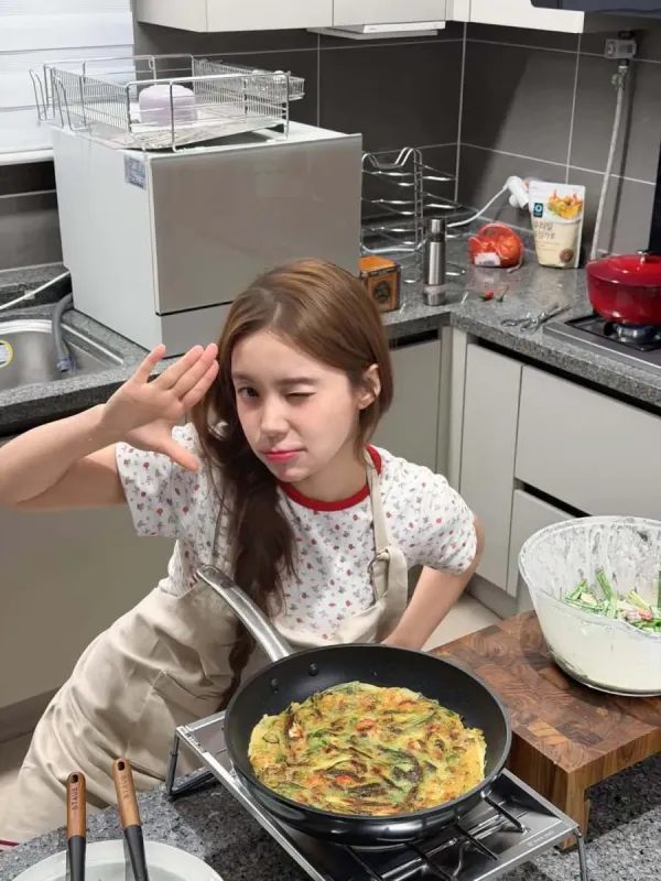 요리하는 이다혜 치어리더