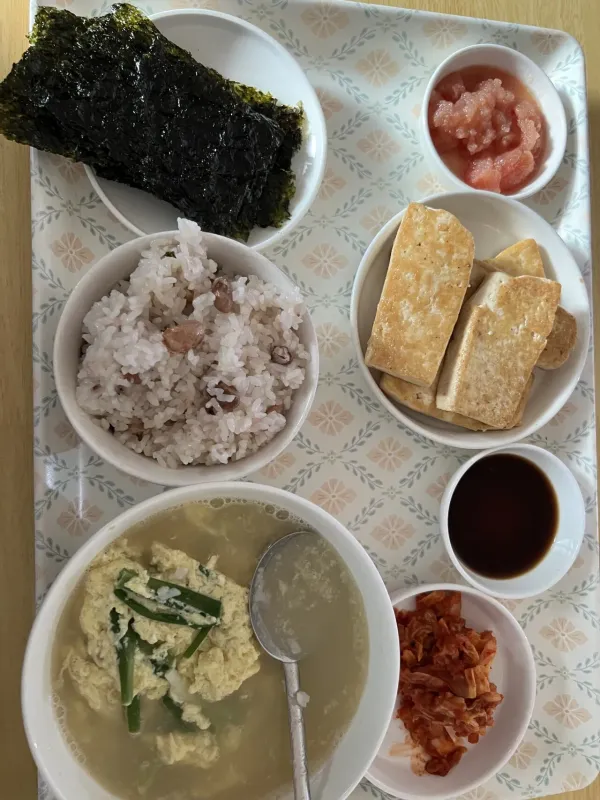 오늘 점심 집밥 콩밥