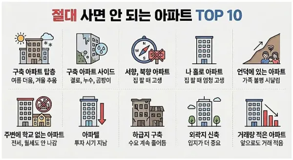 절대 사면 안 되는 아파트 TOP 10