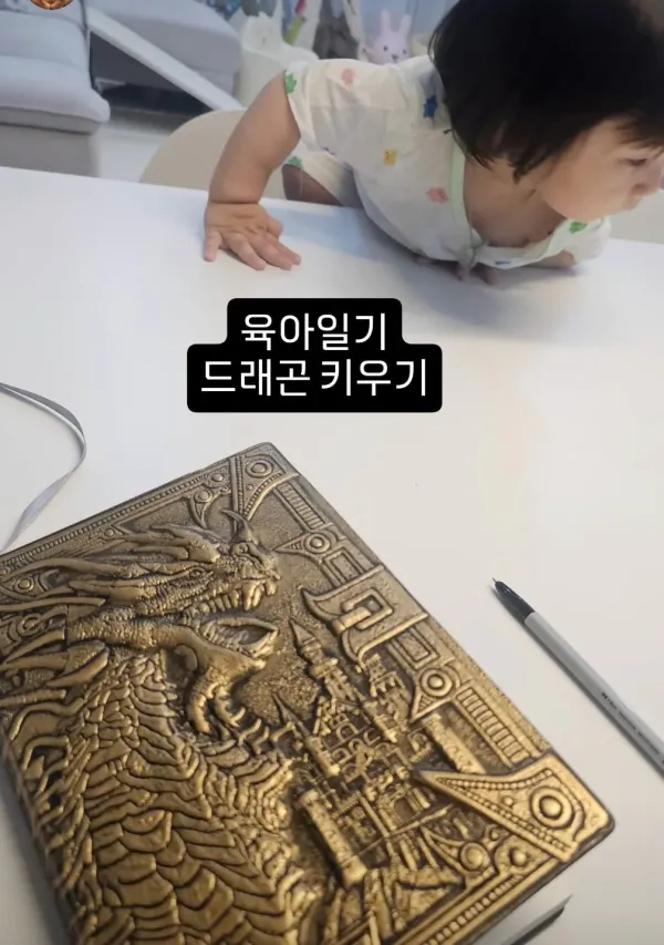 첫째 육아일기를 드래곤 디자인 책으로 쓰는 중