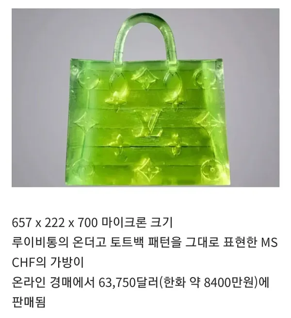 8천만 원짜리 루이비통 가방