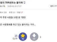 사람의 70퍼센트는 물이래