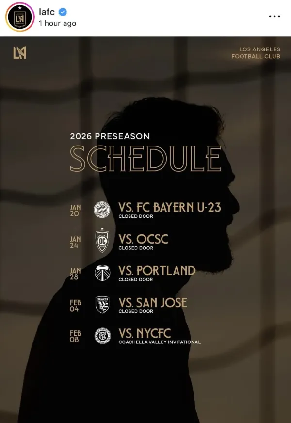 손흥민의 LAFC 프리시즌일정 떴다!!