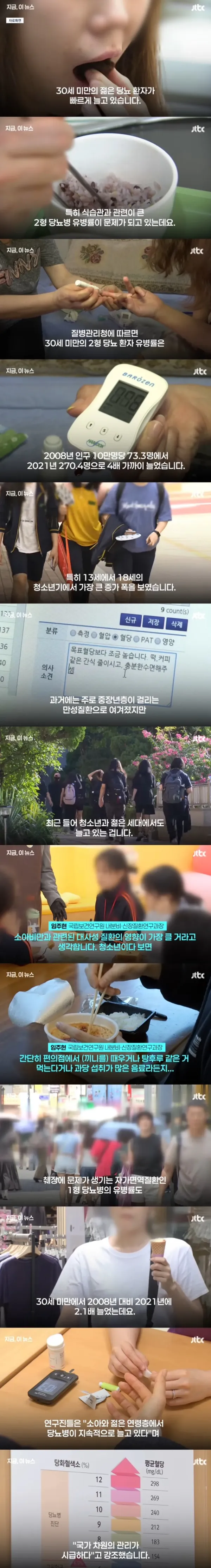 30대 미만의 젊은 당뇨 환자 급증
