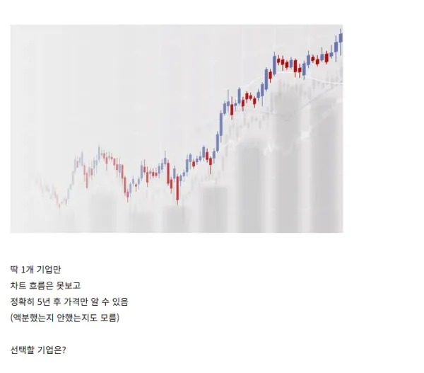 딱 1기업만 5년뒤 주가를 알수있다면?