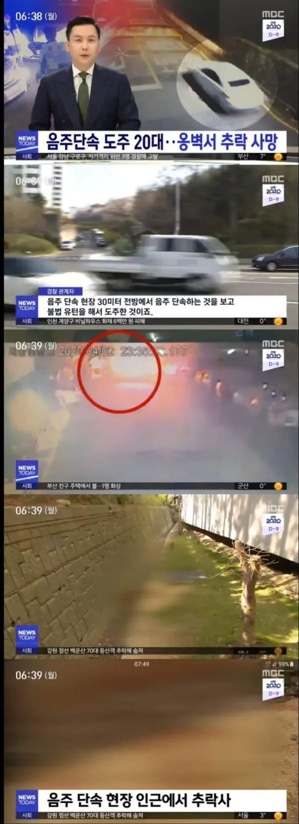 20대 음주 운전자 사망...