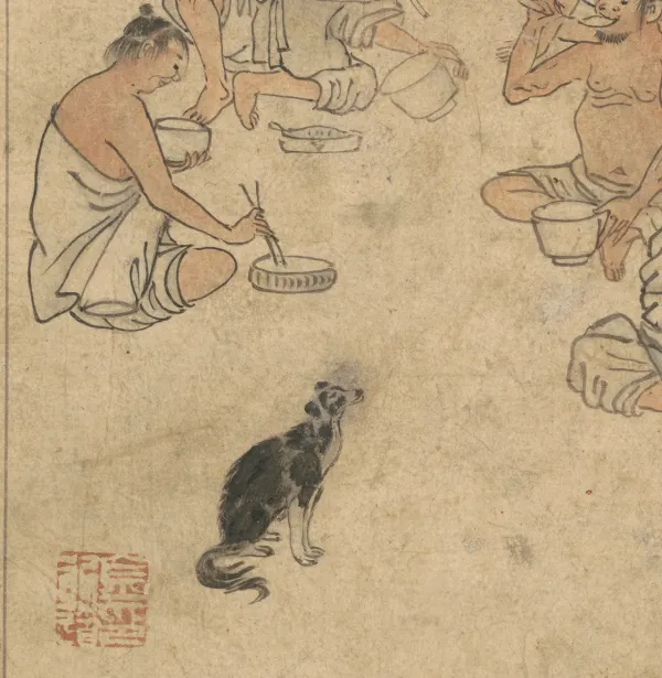 조선시대 개와 강아지 그림
