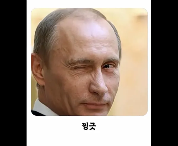 한국이 뻐팅기자 러시아 푸틴의 반응
