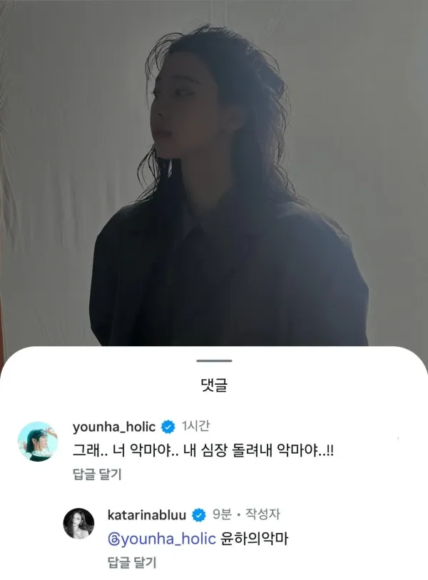 카리나 인스타에 댓글남긴 윤하