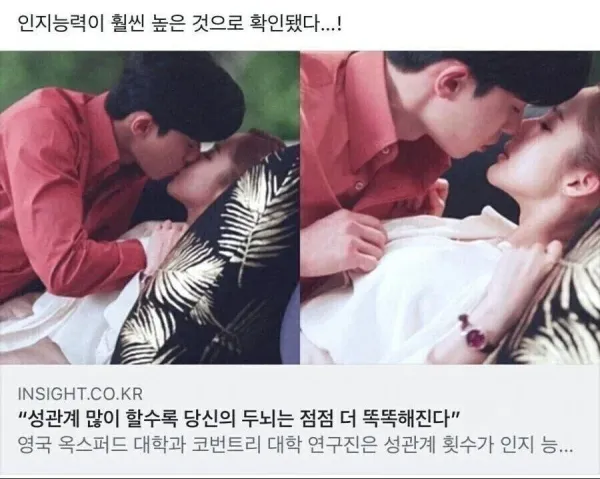 섹스를 많이 하면 똑똑해지는 이유