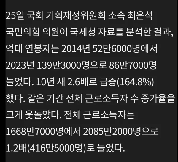 요즘 연봉1억 직장인이 많아보이는 이유
