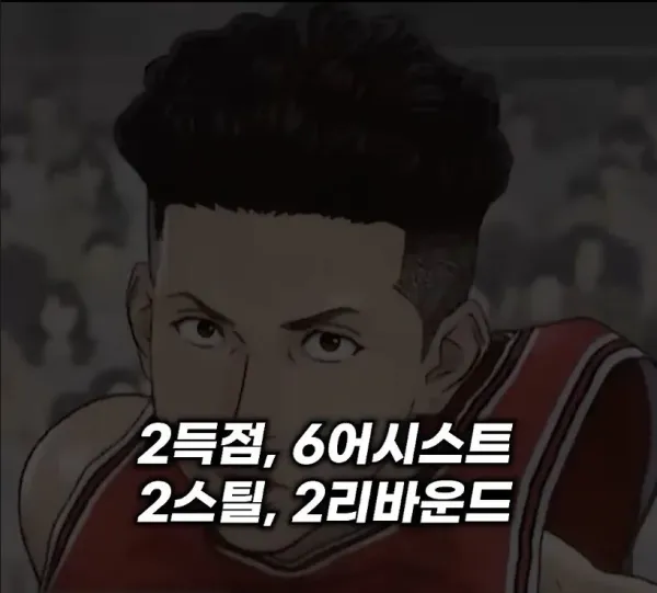 슬램덩크 산왕전 북산고 스탯