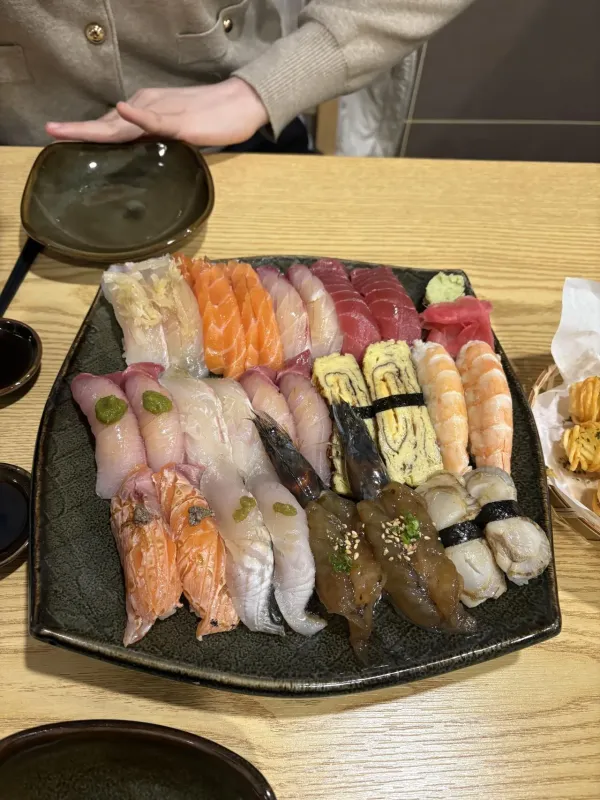 오늘 초밥 먹었어요