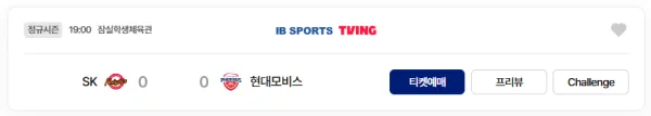 오늘 경기 일정