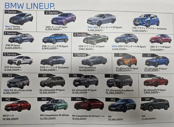 일본 bmw, mini 브로셔