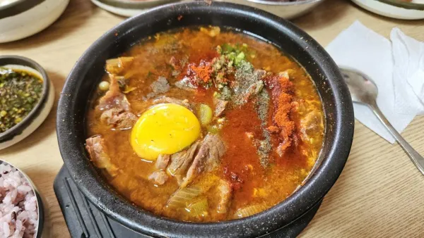 점심 오랜만에 화성에서 해장국