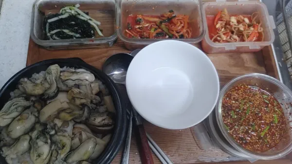 오늘의 요리  굴밥